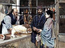 Their Christmas Dinner - Goose, drawn by G. King, 1883. Creator: Eugène Froment