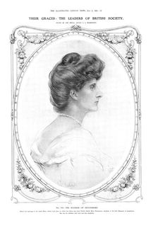 Their Graces: the Leaders of British Society - No. VII. - the Duchess of Devonshire, 1909. Creator: George C Wilmshurst