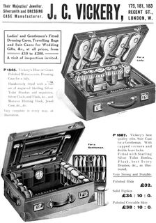 Their Majesties Jeweller, Silversmith and Dressing Case Manufacturer. - J. C. Vickery 1909