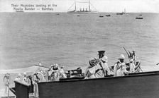 Their Majesties landing at the Apollo Bunder, Bombay India, early 20th century