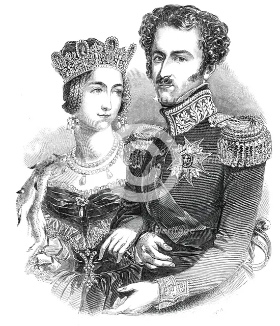 Their Majesties the King and Queen of Sweden and Norway, 1844. Creator: Unknown.