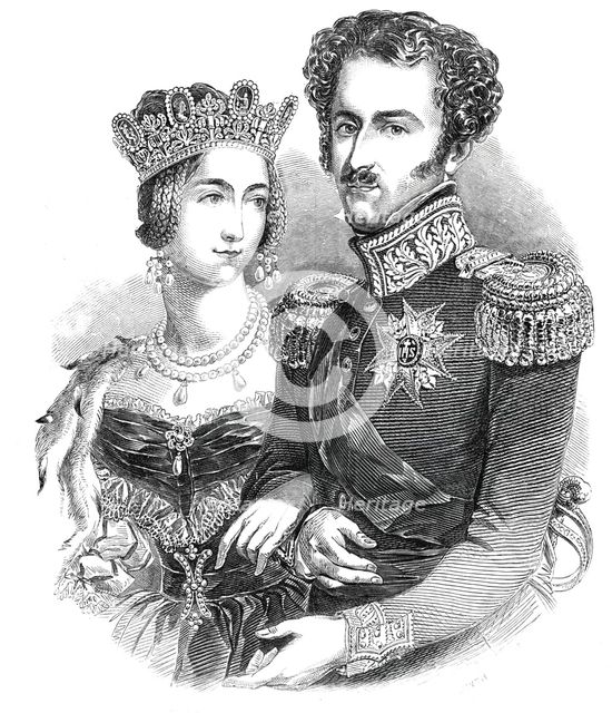 Their Majesties the King and Queen of Sweden and Norway, 1844. Creator: Unknown.