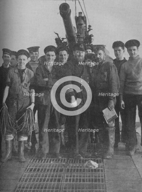 'Their Ship Rose from the Grave to Triumph', 1941.  Artist: Unknown.