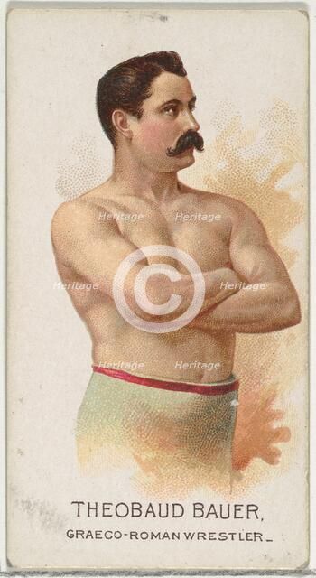 Theobaud Bauer, Greco-Roman Wrestler, from World's Champions, Series 2 (N29) for Allen & G..., 1888. Creator: Allen & Ginter.