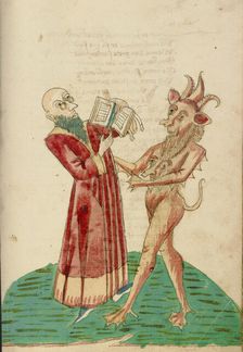Theodas with the Book of Magic and the Devil, 1469. Creator: Unknown