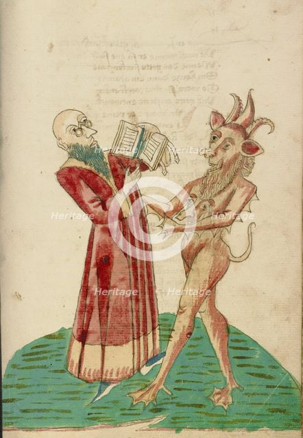 Theodas with the Book of Magic and the Devil, 1469. Creator: Unknown.