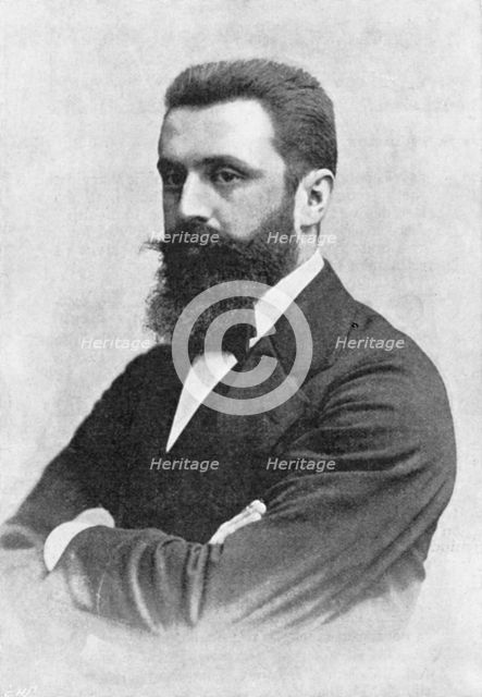 Theodor Herzl (1860-1904), Zionist leader. Artist: Unknown