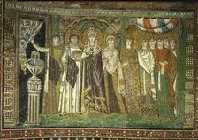 Theodora and her court Mosaic Church of San Vitale in Ravenna