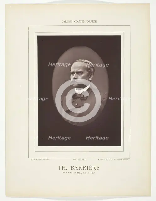 Theodore Barrière, c. 1853/73. Creator: Nadar.
