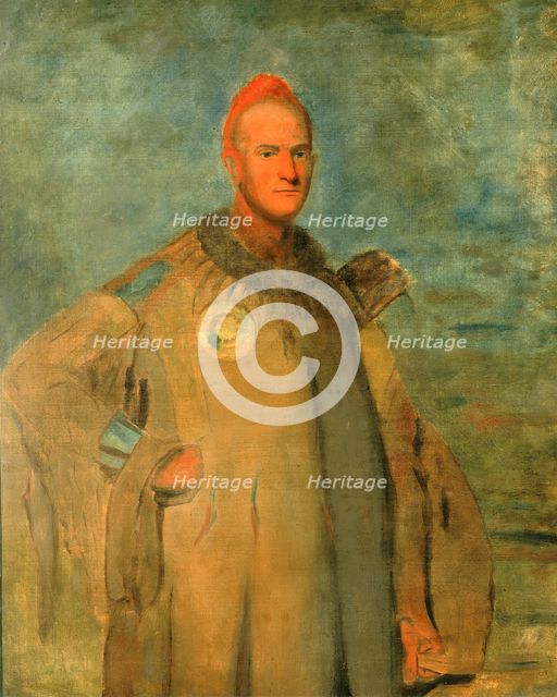 Theodore Burr Catlin, in Indian Costume, 1840-1841. Creator: George Catlin.