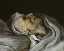 Théodore Géricault on His Deathbed, 1824. Creator: Charles-Emile-Callande de Champmartin