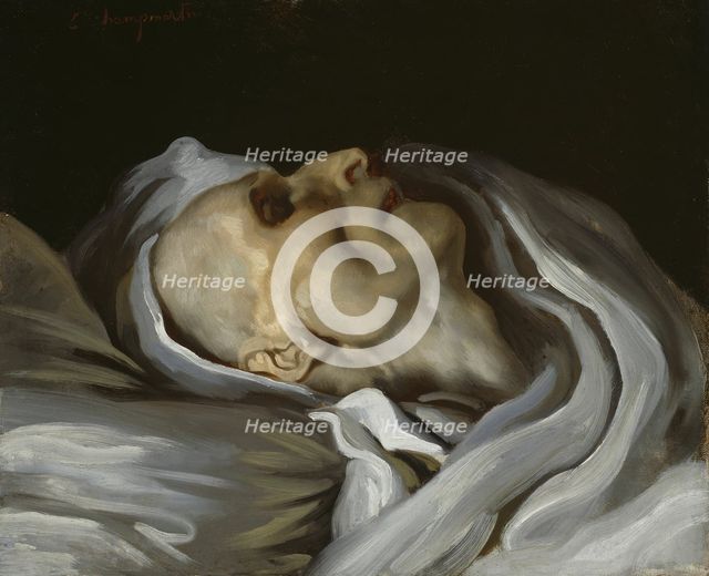 Théodore Géricault on His Deathbed, 1824. Creator: Charles-Emile-Callande de Champmartin.