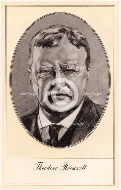 Theodore Roosevelt, 26th President of the United States, (early 20th century).Artist: Gordon Ross