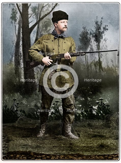 Theodore Roosevelt, American soldier and politician, c1898. Artist: Unknown.