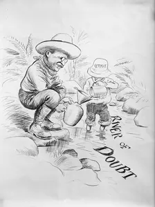 Theodore Roosevelt - Cartoon About The River of Doubt 1914. Creator: Unknown