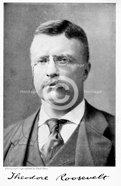 Theodore 'Teddy' Roosevelt, American President, 1901-1909. Artist: Unknown