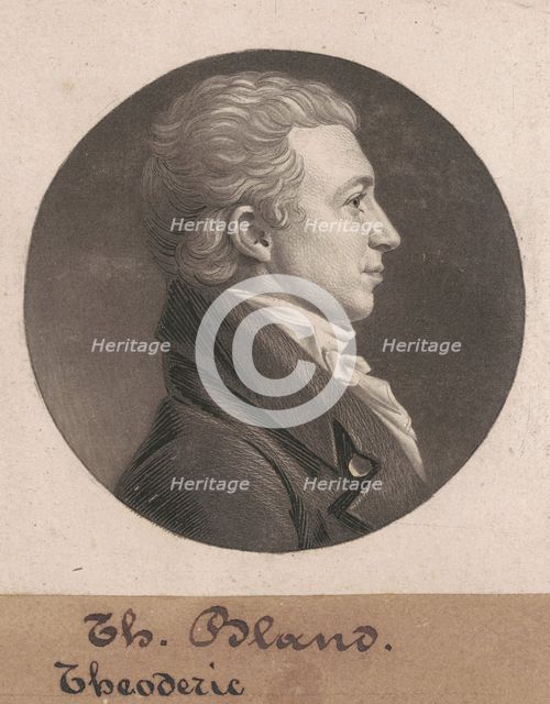Theodorick Bland, 1804. Creator: Charles Balthazar Julien Févret de Saint-Mémin.