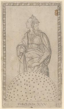 Theologia (Theology), c. 1465. Creator: Master of the E-Series Tarocchi