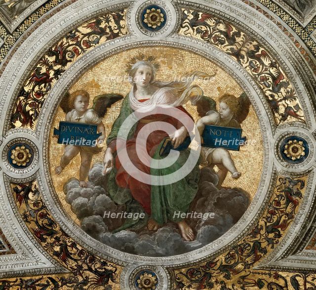 Theology. (Ceiling Fresco in Stanza della Segnatura), ca 1510-1511. Creator: Raphael (Raffaello Sanzio da Urbino) (1483-1520).