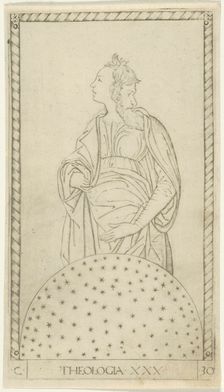 Theology, plate 30 from Arts and Sciences, c.1465. Creator: Unknown