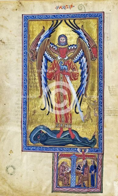 Theophany of Divine Love. (Vision from Liber Divinorum Operum), ca 1220-1230.
