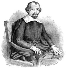 Theophraste Renaudot, 17th century French physician, philanthropist, and journalist, 1882-1884.Artist: Tamisier