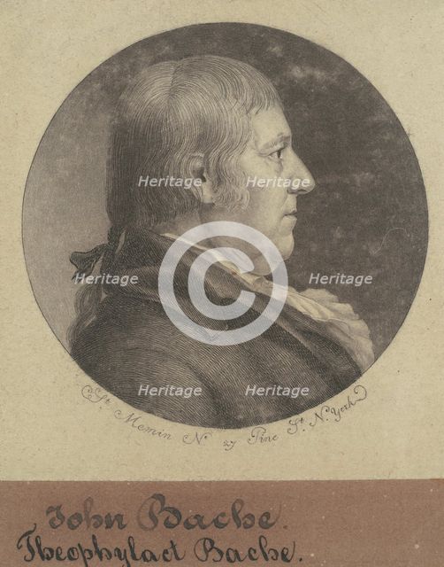 Theophylact Bache, 1797. Creator: Charles Balthazar Julien Févret de Saint-Mémin.