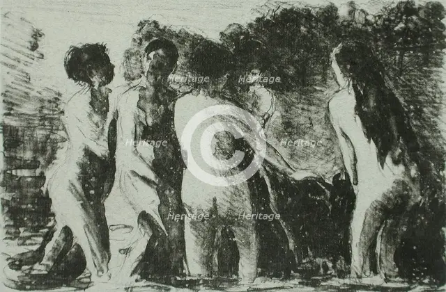 Théorie de baigneuses, 1894. Creator: Camille Pissarro.