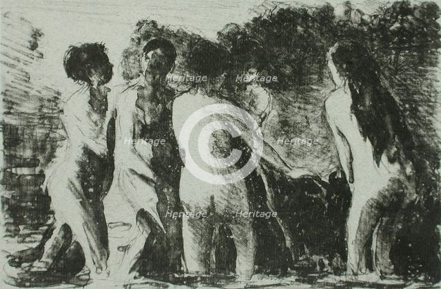 Théorie de baigneuses, 1894. Creator: Camille Pissarro.