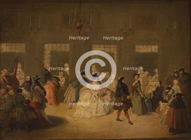 Theme from the Venetian Carnival-In the Parlatory of the Monastery, between 1780-1820. Creator: Unknown.