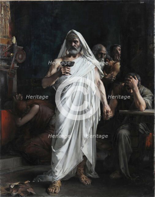 Themistocles takes the bowl of poison, 1887.