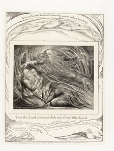 Then the Lord answered Job out of the Whirlwind 1825. Creator: William Blake