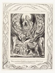Then went Satan forth from the presence of the Lord 1825. Creator: William Blake