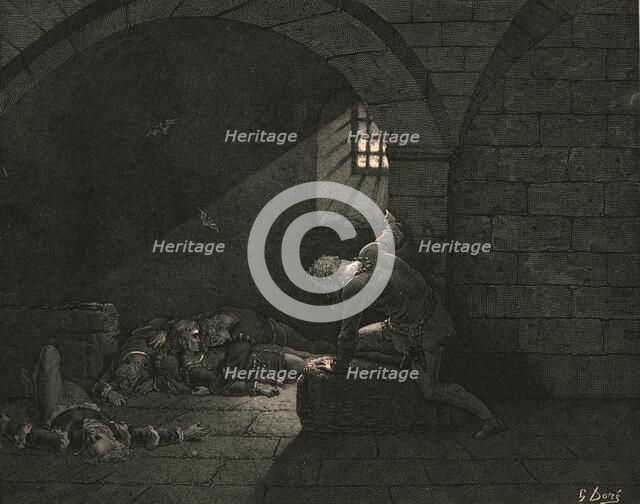 "Then, fasting got the mastery of grief", c1890.  Creator: Gustave Doré.