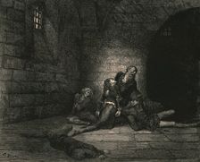 "Then Geddo at my feet outstretch'd did fling him, crying, Hast no help for me my father!'", c1890. Creator: Gustave Doré