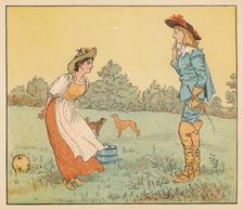 Then I can't marry you, my pretty maid! c1882. Creator: Randolph Caldecott
