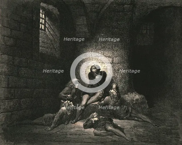 '"Then, not to make them sadder, I kept down my spirit in stillness"', c1890.  Creator: Gustave Doré.
