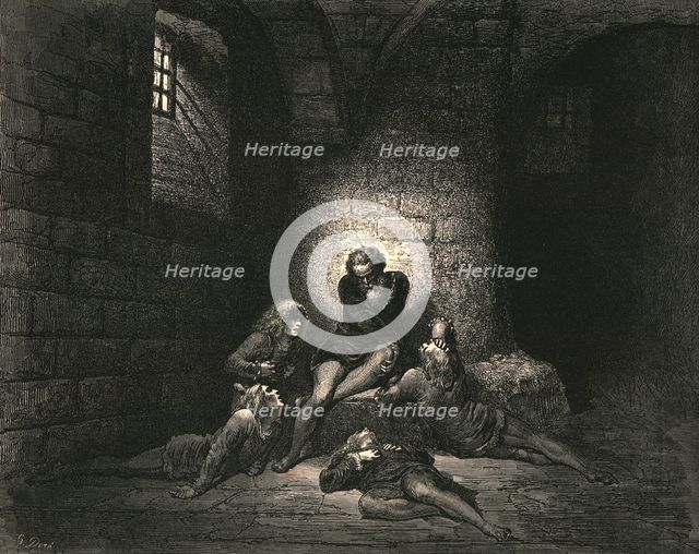 '"Then, not to make them sadder, I kept down my spirit in stillness"', c1890.  Creator: Gustave Doré.