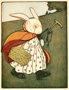 Then old Mrs Rabbit ….went through the wood to the baker's, from The Tale of Peter Rabbit, 1916. Creator: American School (20th Century)