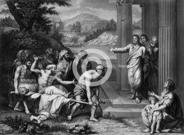 'Then saith he to the sick of the palsy. Arise, take up thy bed...', mid-late 19th century. Creator: Peter Lightfoot.