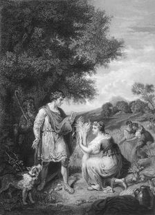 Then said Boaz to Ruth, go not to glean in another field 1840. Creator: Henry Bryan Hall I
