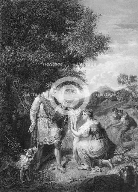 'Then said Boaz to Ruth, go not to glean in another field', 1840. Creator: Henry Bryan Hall I.