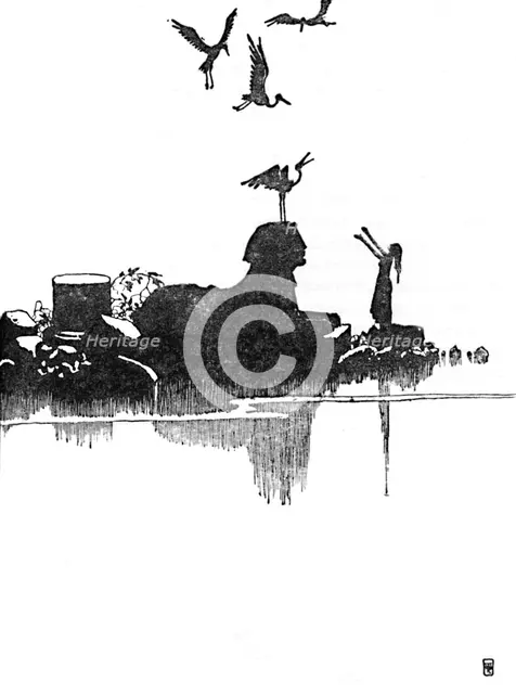 'Then She Saw The Storks', c1930. Artist: W Heath Robinson.