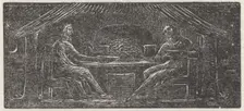 Thenot and Colinet at Supper, 1821. Creator: William Blake