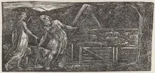 Thenot and Colinet Folding their Flocks together at Sunset, 1821. Creator: William Blake