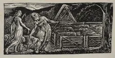 Thenot and Colinet Lead Their Flocks Together, from Thornton's Pastorals of Virgil, 1821. Creator: William Blake