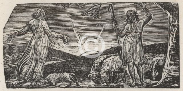Thenot Remonstrates with Colinet, 1821. Creator: William Blake.