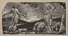 Thenot Remonstrates With Colinet, from Thornton's Pastorals of Virgil, 1821. Creator: William Blake