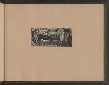 Thenot Remonstrates with Colinet, Lightfoot in Background, 1821. Creator: William Blake