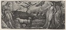 Thenot Remonstrates with Colinet: Lightfoot in the Distance, 1821. Creator: William Blake